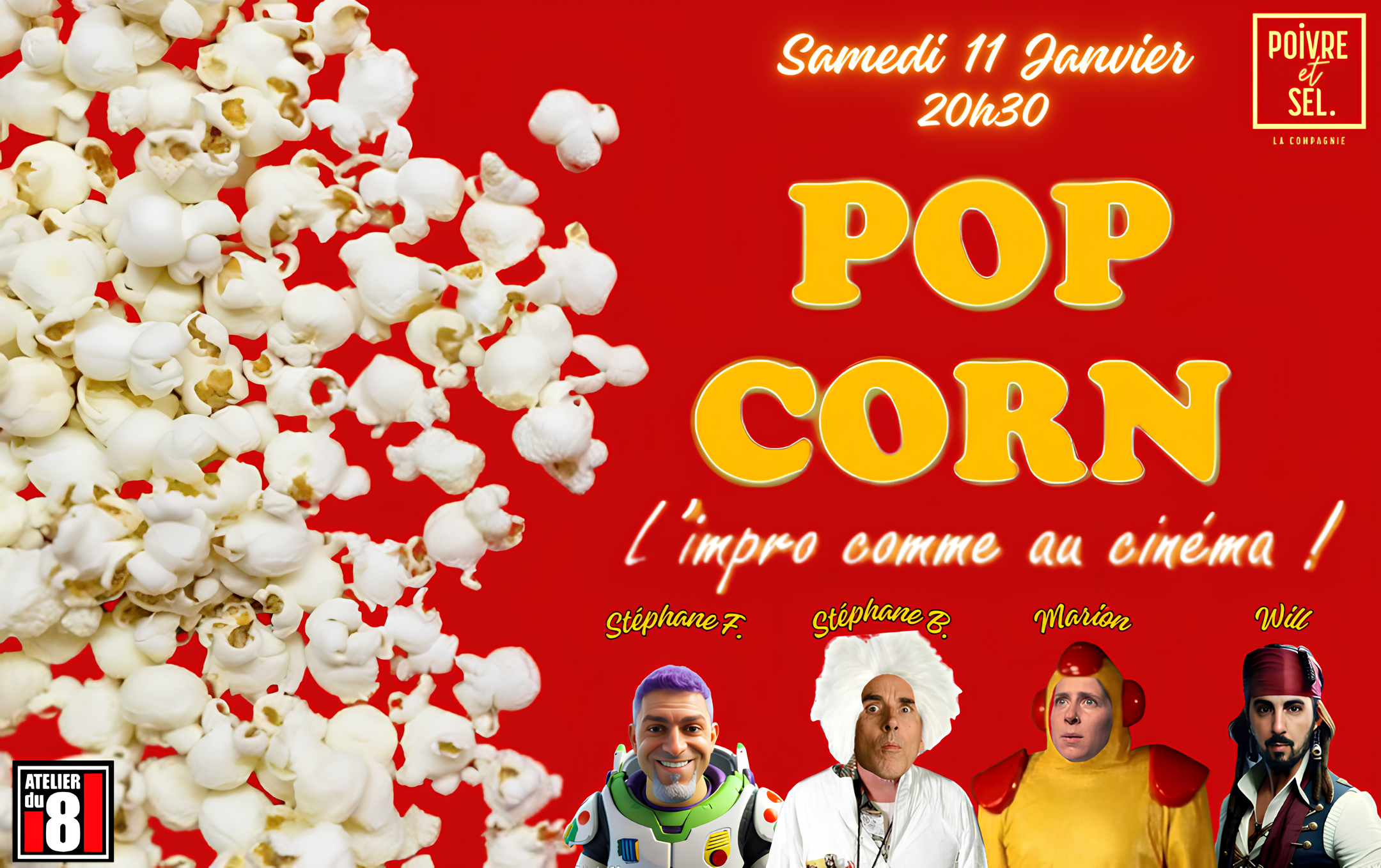 Pop Corn, l'impro comme au cinéma